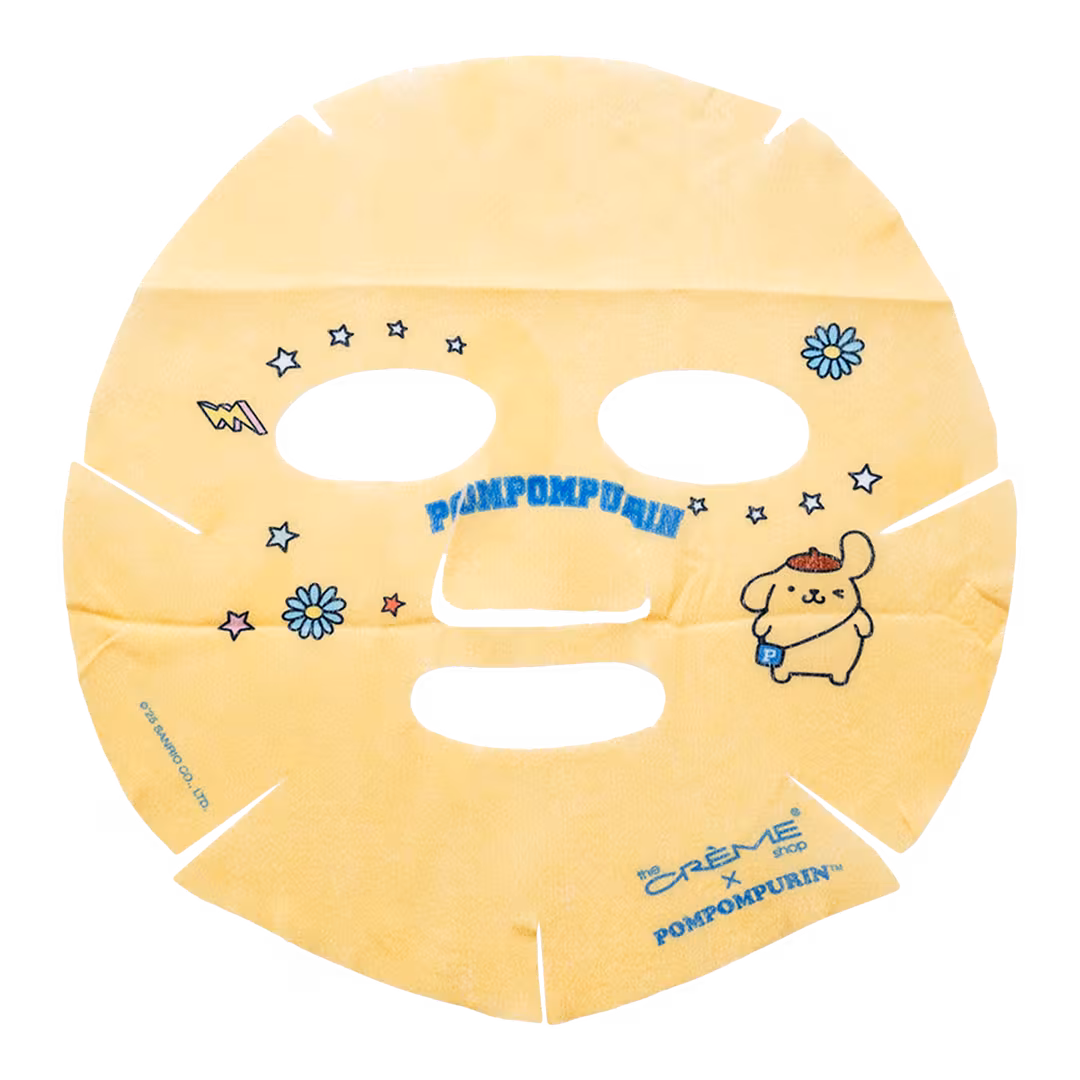 The Crème Shop  Pompompurin Silky Smooth Animated Sheet Mask