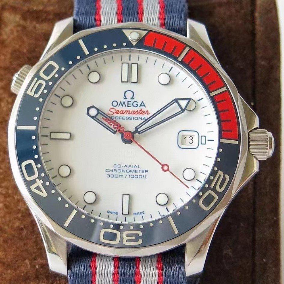 Omega Watch SEAMASTER COMMANDER WHITE DIAL TEXTILE STRAP