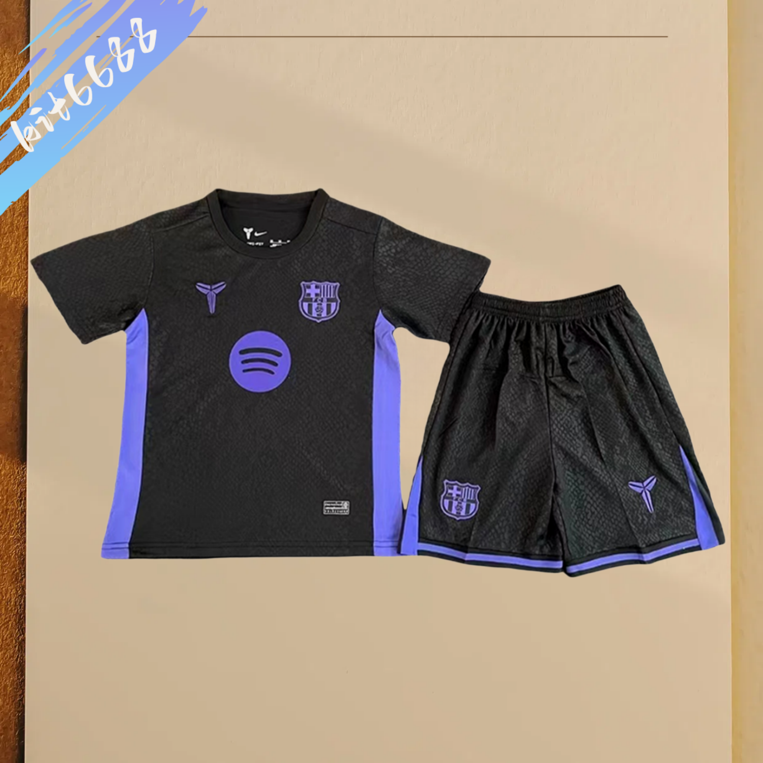 2025/2026 Barcelona Black Mamba Collaboration Edition (Kids Kit socks)