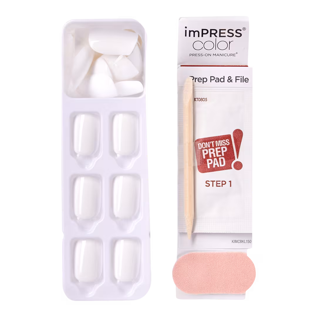 Kiss  Impress Color Short Squoval Press On Nails