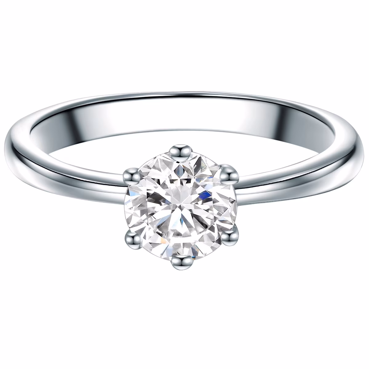 Ring aus Sterling Silber in silber mit Zirkonia