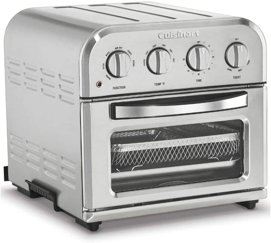 Restored Cuisinart TOA-28FR Compact Air Fryer Toaster Oven, Silver (Refurbished)