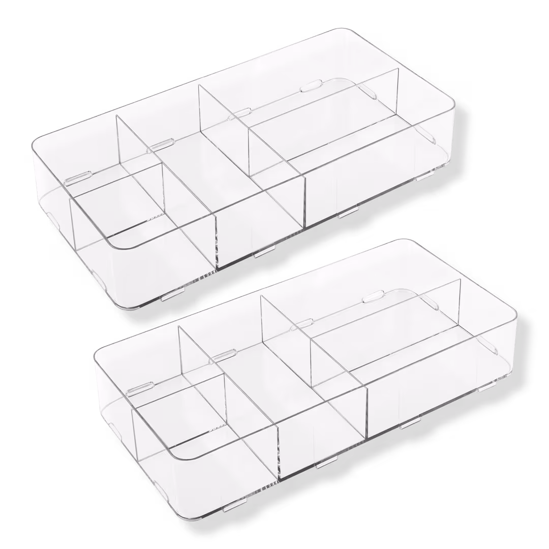 iDesign  Interlocking 5-Section Plastic Drawer Organizer