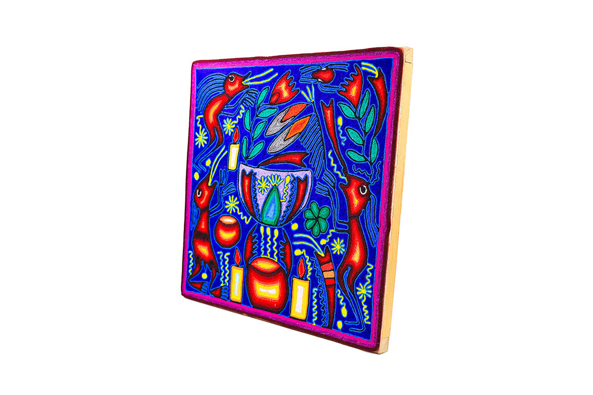 Cuadro 40 x 40 - Obra de Arte Huichol