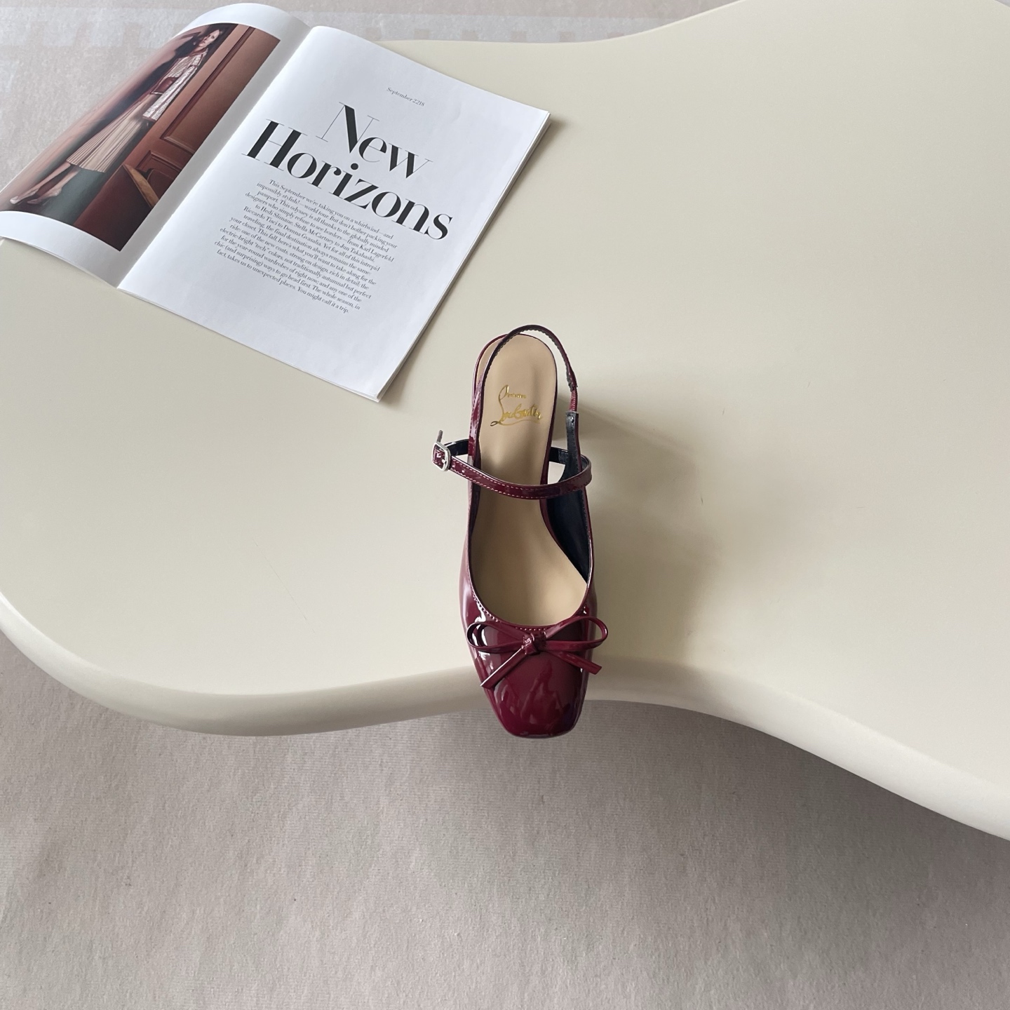 Christian Louboutin Patent Leather Bow Mary Jane Pumps