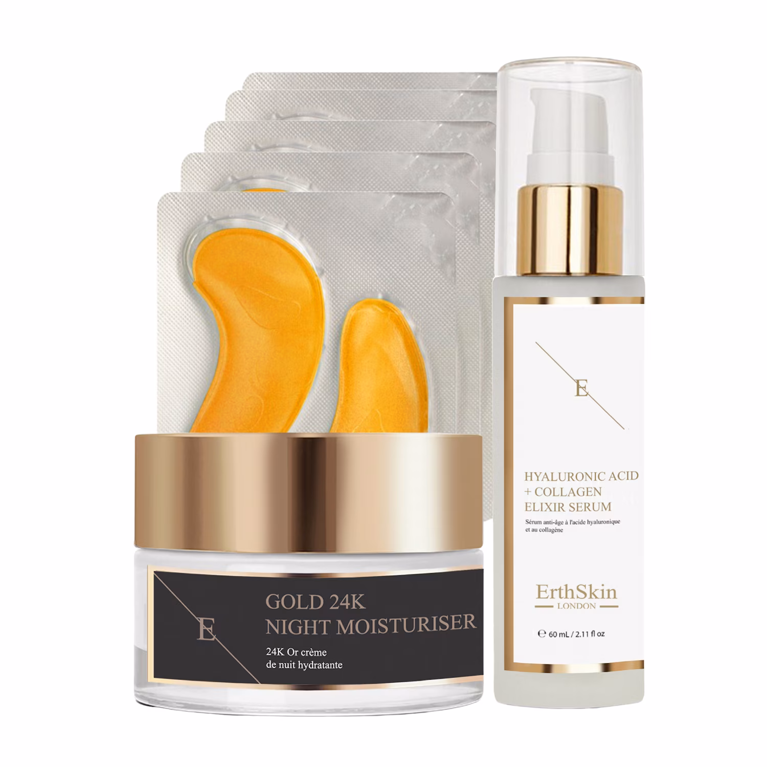24K Gold Augen- und Nachtset
