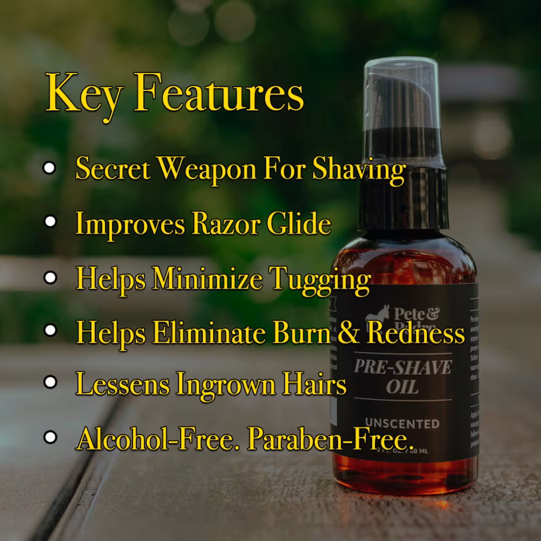 Pete & Pedro  Pre-Shave Oil For Reduced Razor Burn & In-Grown Hairs