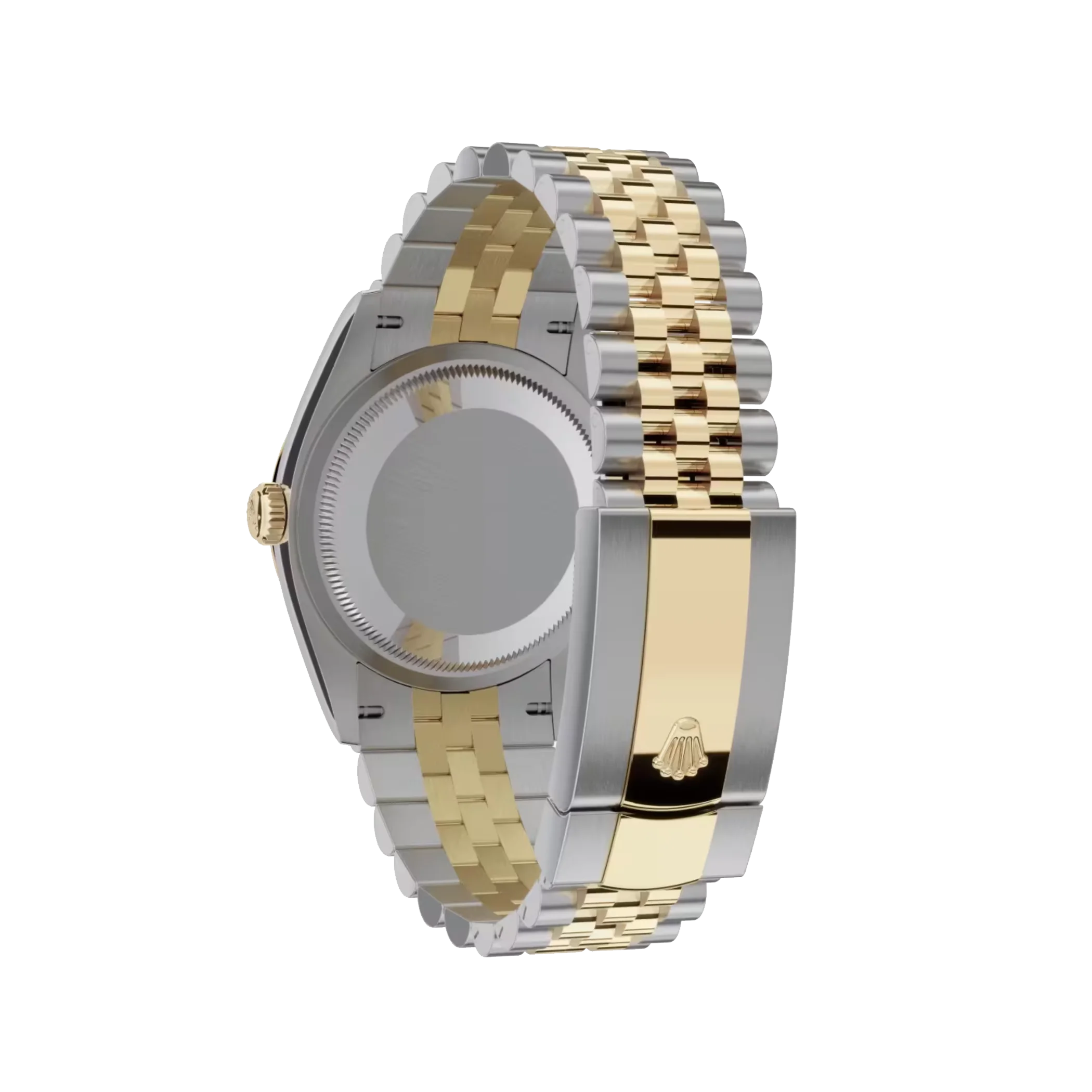 Datejust: Oystersteel and yellow gold, olive-green, diamond-set, m278343rbr-0016