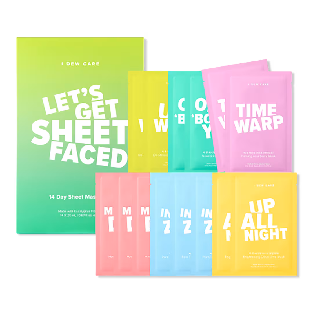 I Dew Care  Let's Get Sheet Faced Sheet Mask Set