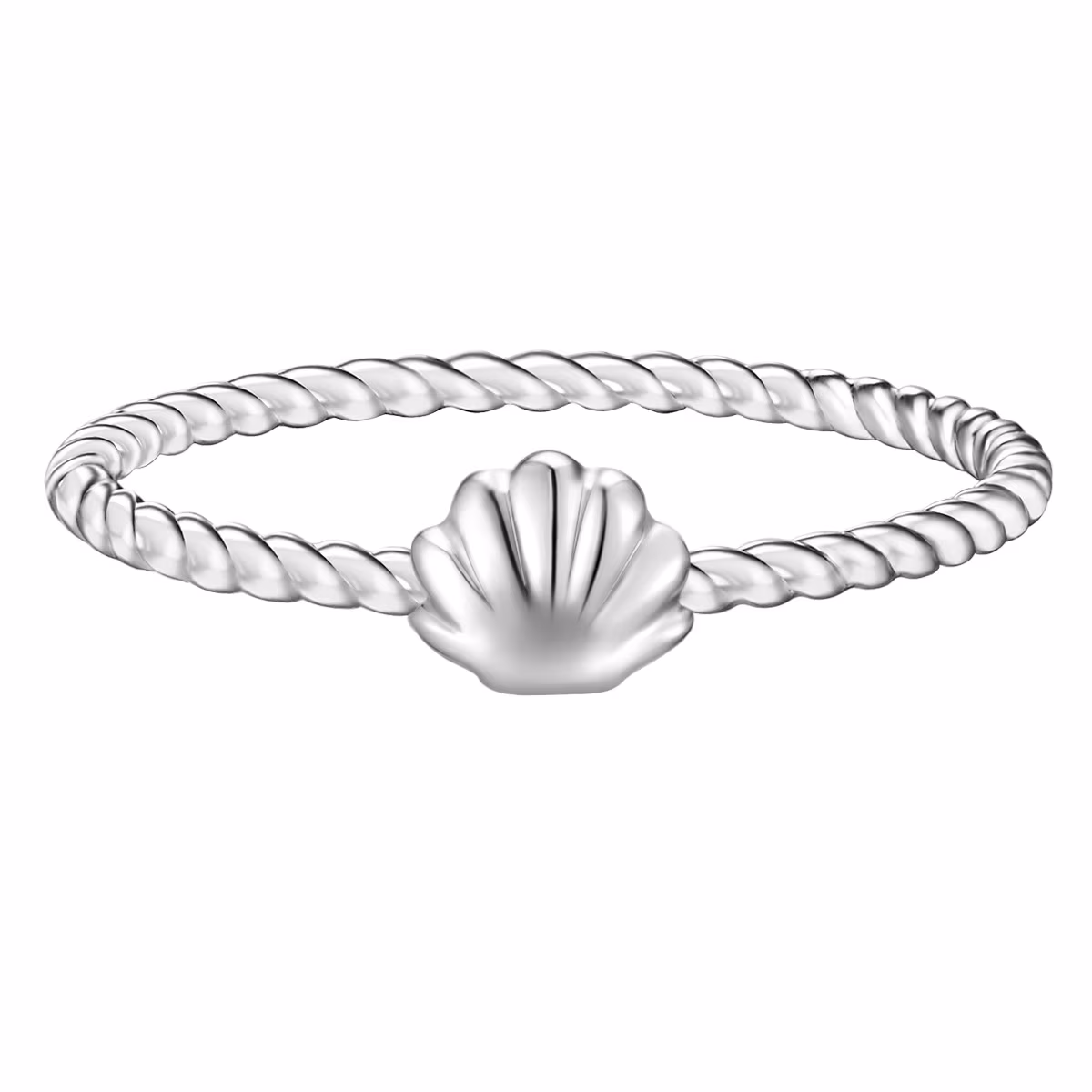 Ring Muschel Sterling Silber in Silber