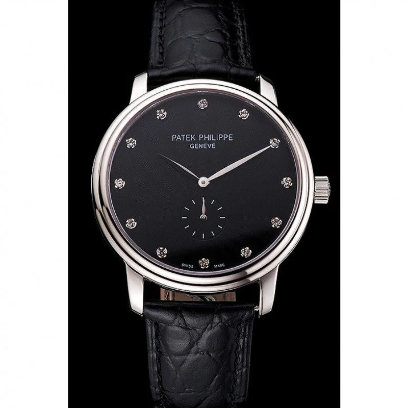 Patek Philippe Calatrava Dial Black 41 mm, Stainless Steel