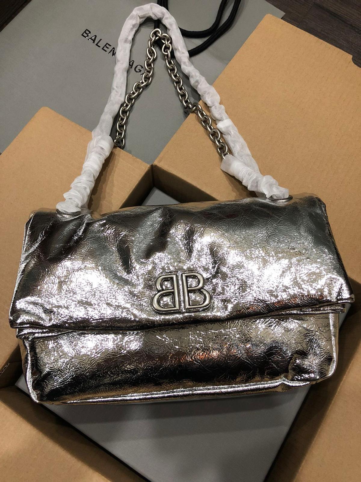 Balenciaga Monaco Silver crossbody bag