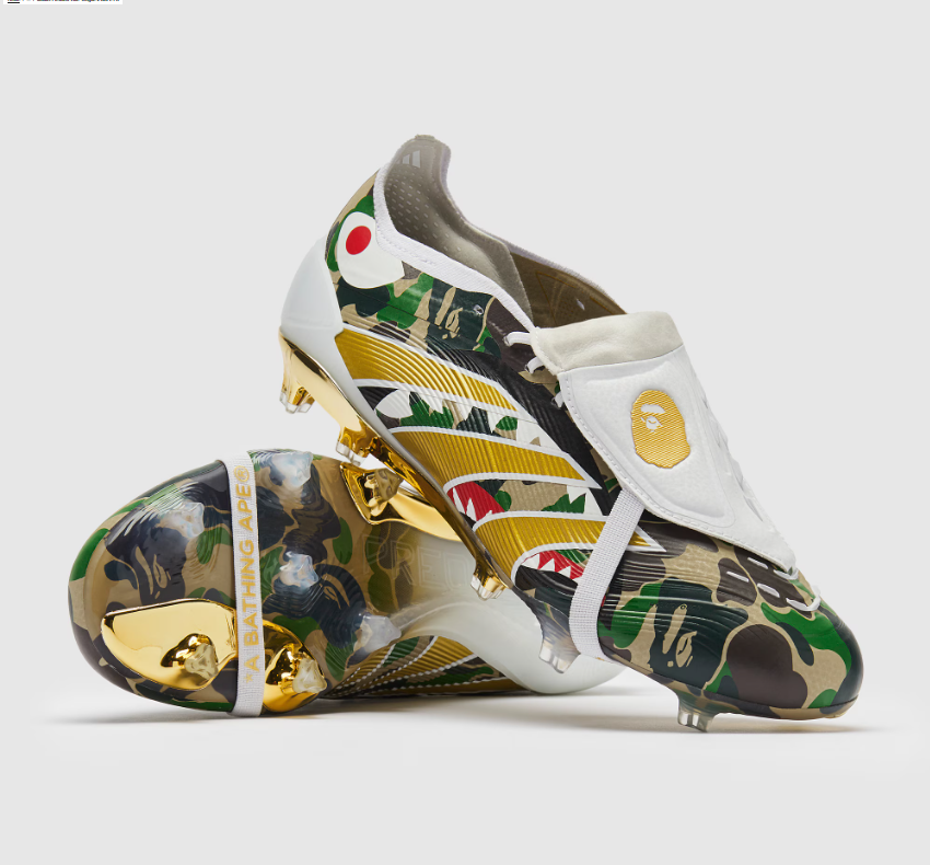 A Predator Elite Fold-over Tongue FG BAPE - Multicolor/Gold Metallic/Footwear White LIMITED EDITION