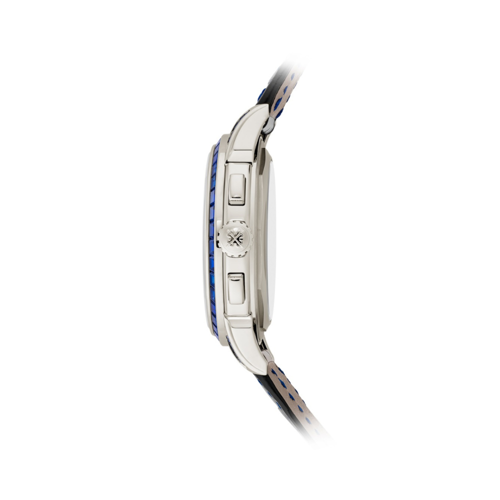 Patek Philippe Grand Complications Perpetual Calendar Chronograph Platinum Baguette Blue Sapphires 5271/11P-010