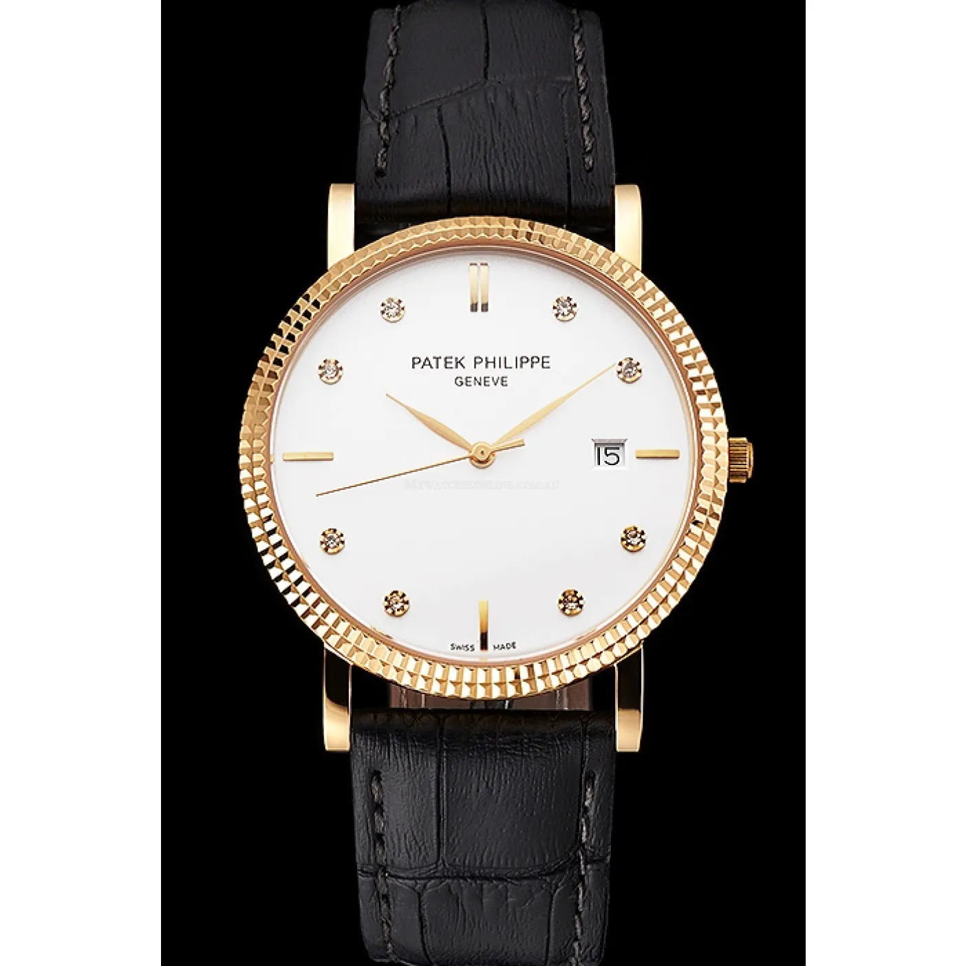 Patek Philippe Calatrava Dial White 40 mm, Yellow Gold Plated