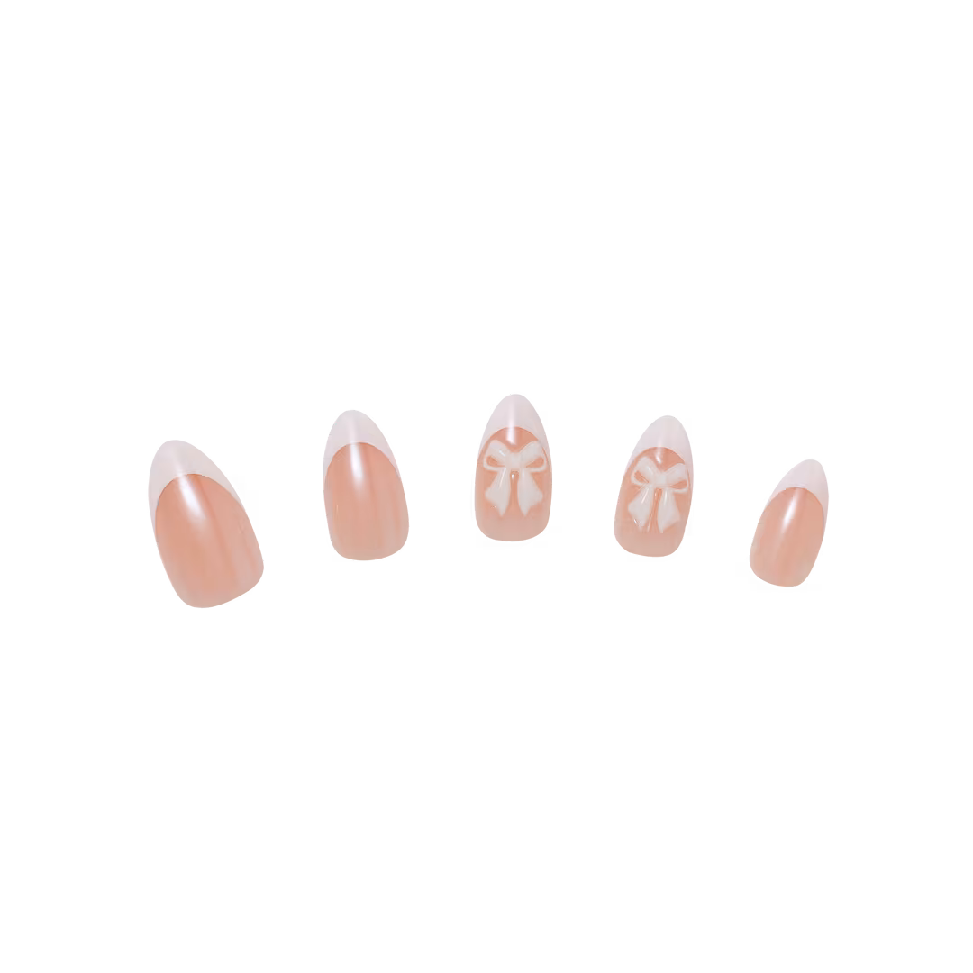 Nail Reformation  White Bow Press On Nails