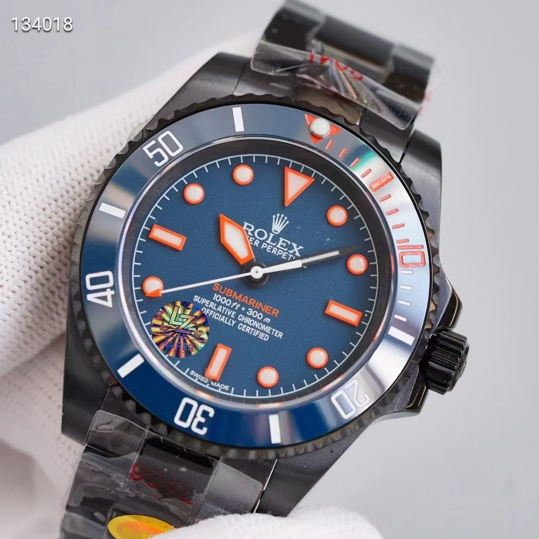 Rolex Watch SUBMARINER DATE CUSTOM BLUE RED BEZEL