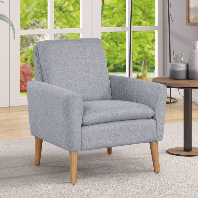 Mainstays Round Arm Accent Chair, Ivory Linen
