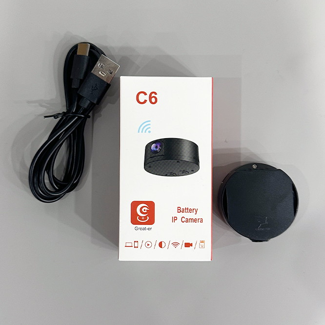 C6 1080P WiFi Home Security Camera, PIR Human Detection, AP Hotspot, TF Card Storage & Remote APP Control