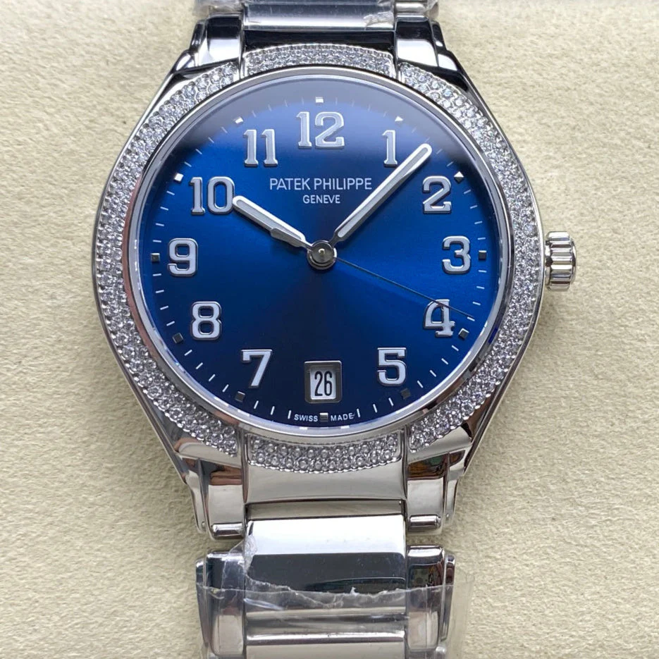 PATEK Twenty-Four 36mm Silver Blue Diamond