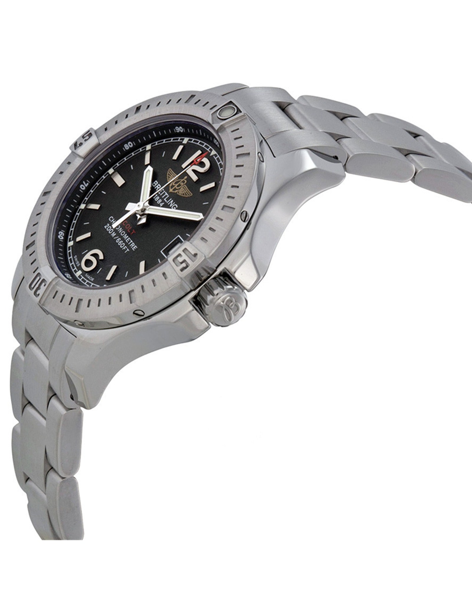 Replica Breitling Colt Black Dial Stainless Steel Casep A7738811 BD46SS