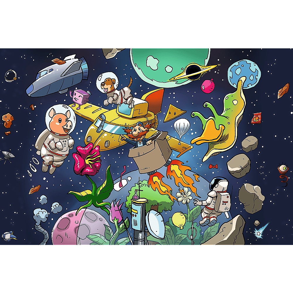 Puzzle Uft Rodzina Treflików 100 El. Wujcio W Kosmosie