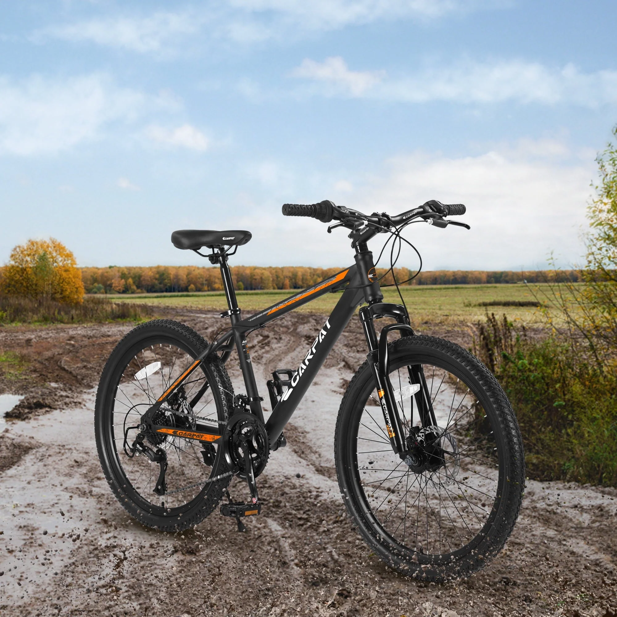 26 Inch Mountain Bike, iRerts Mens Mountain Bike for Women Teenagers, Shimano 21 Speed Mens Bicycle with Disc Brake, Height Adjustable Adult Bicycles Camping Bicycle for Roadways
