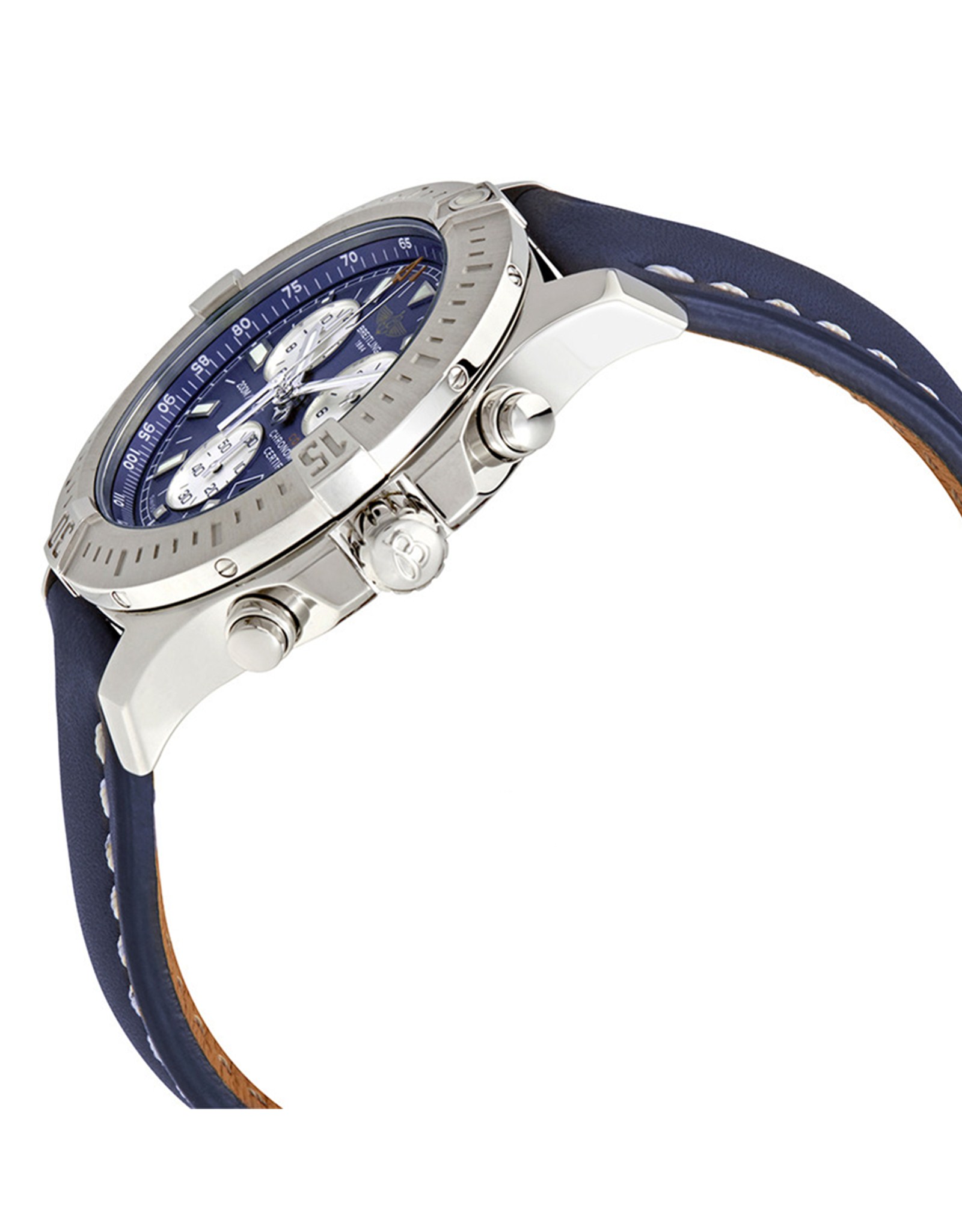 Replica Breitling Colt Blue Dial Blue Leather Strap A7338811 C905BLLD
