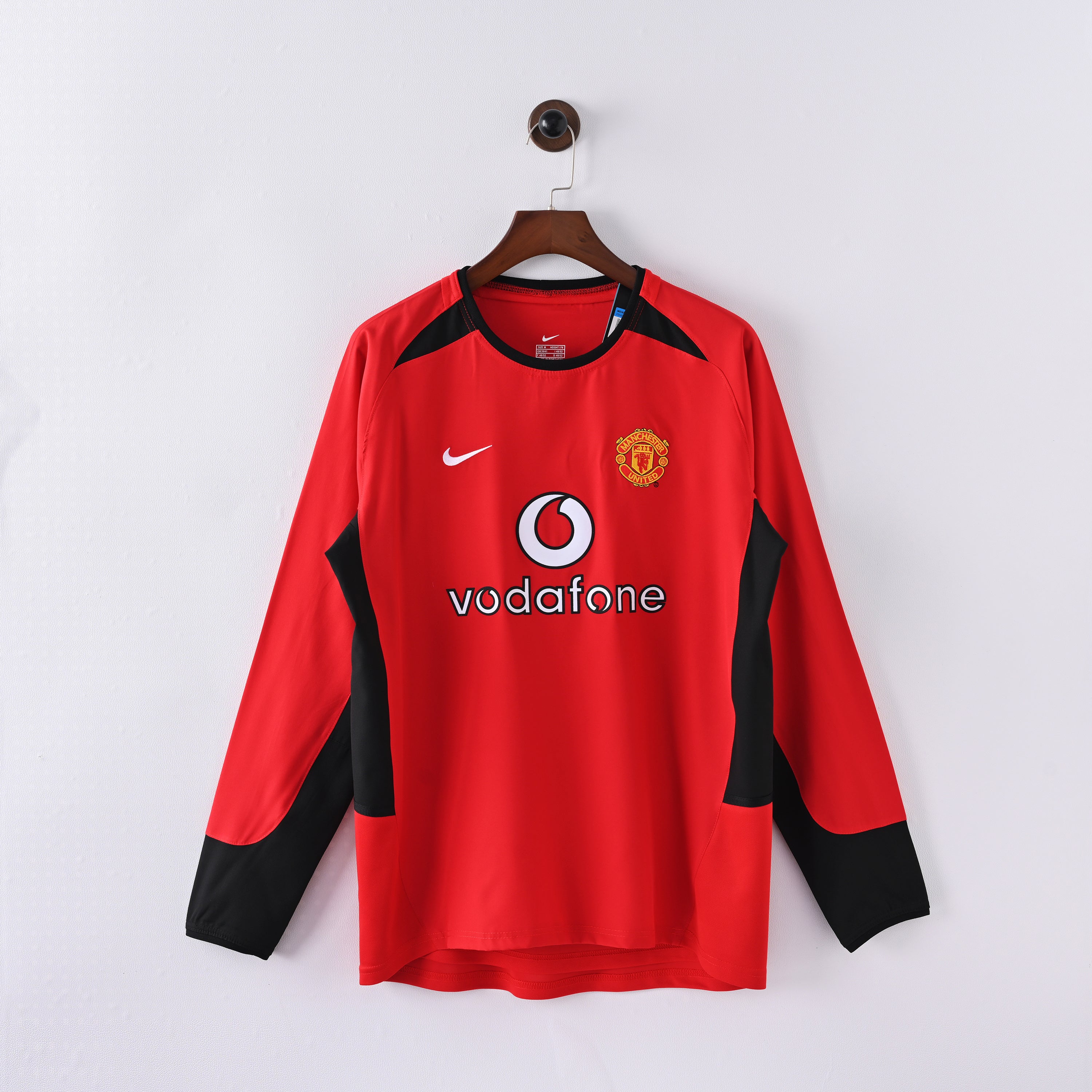 Manchester United Retro Vintage Long Sleeve Home Jersey Men 2002-2003