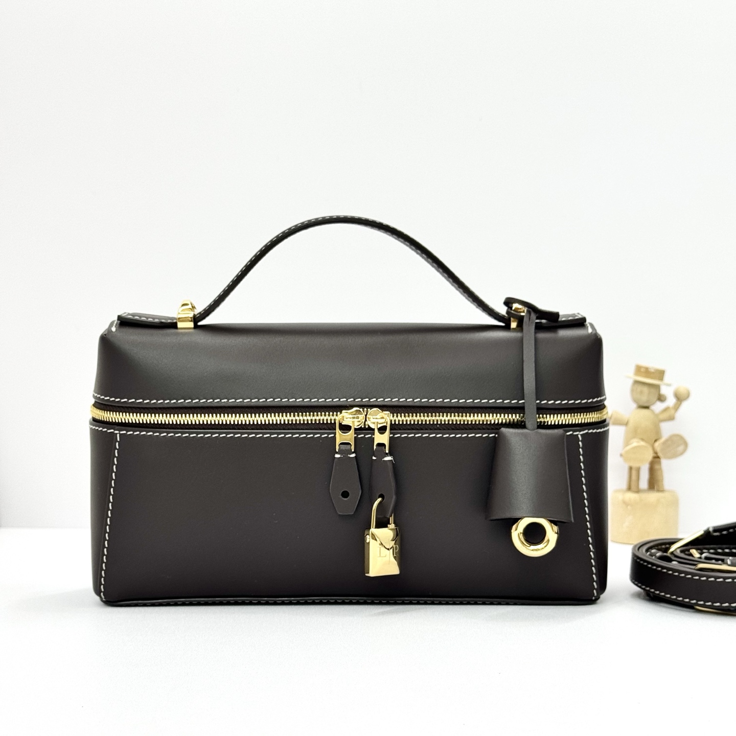 Loro piana Extra Bag L23 handbag coffee colored crossbody bag