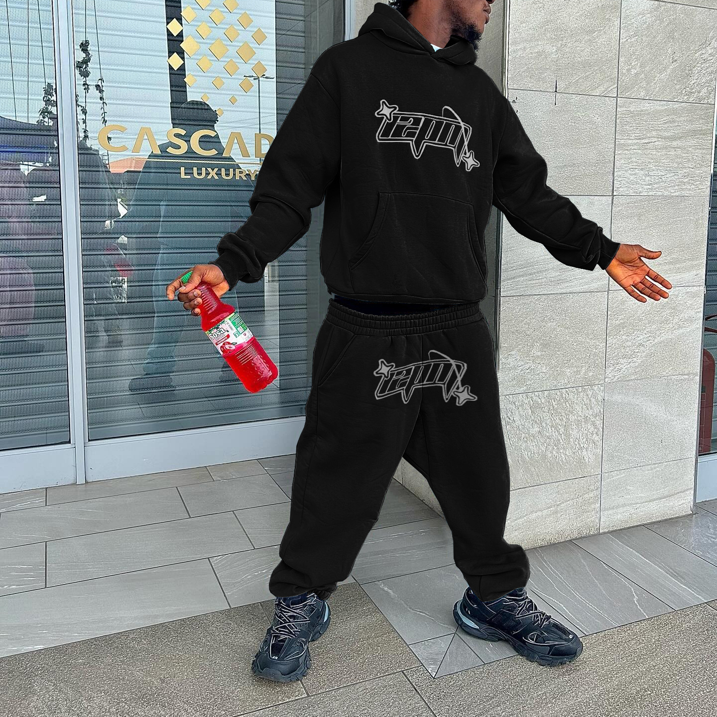 Personalized lettering hoodie set