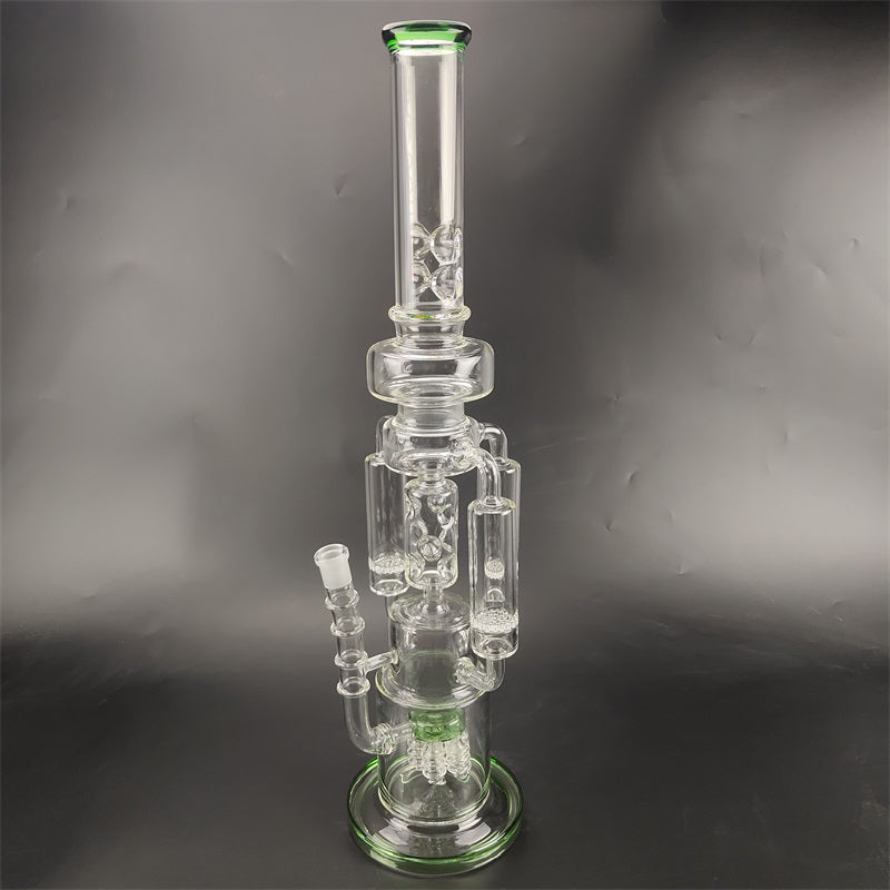 21 Multi Chamber Recycler Glass Bong