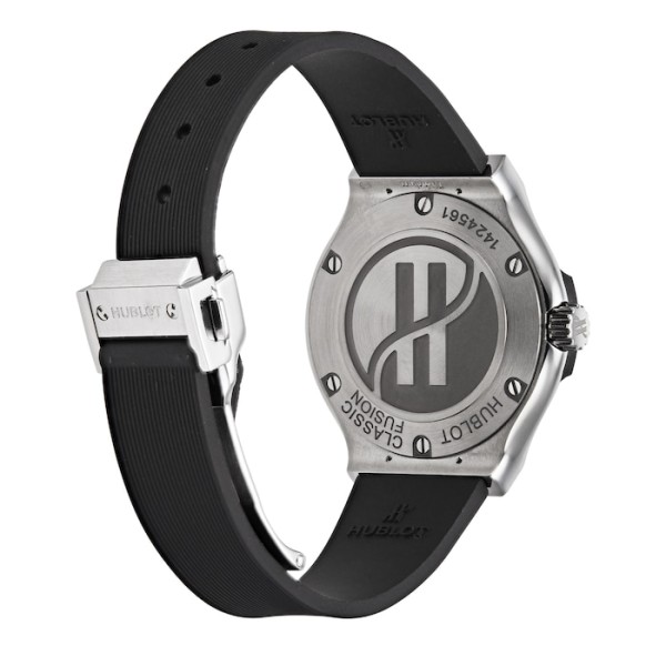 Replica Hublot Classic Fusion Women Quartz Black Rubber Watch 581.NX.1171.RX
