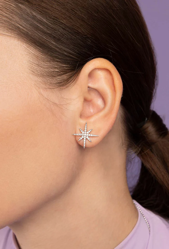 Orecchini Meteorites A Bottone Argento con perla