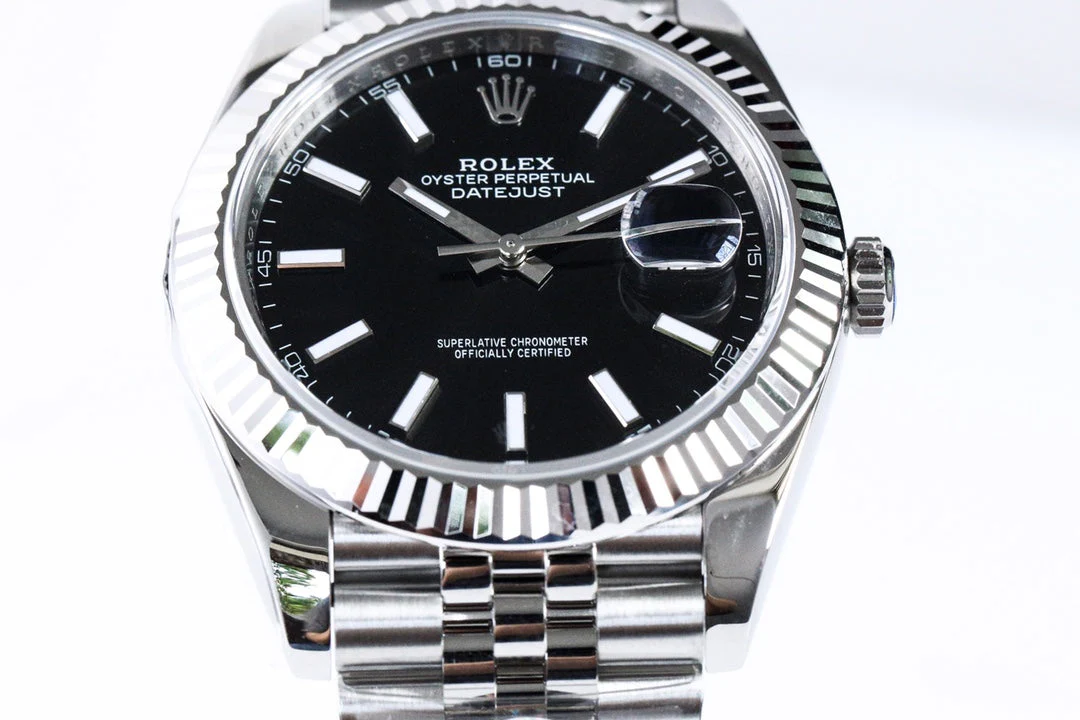 Rolex Watch DATEJUST 36MM SILVER BLACK DIAL