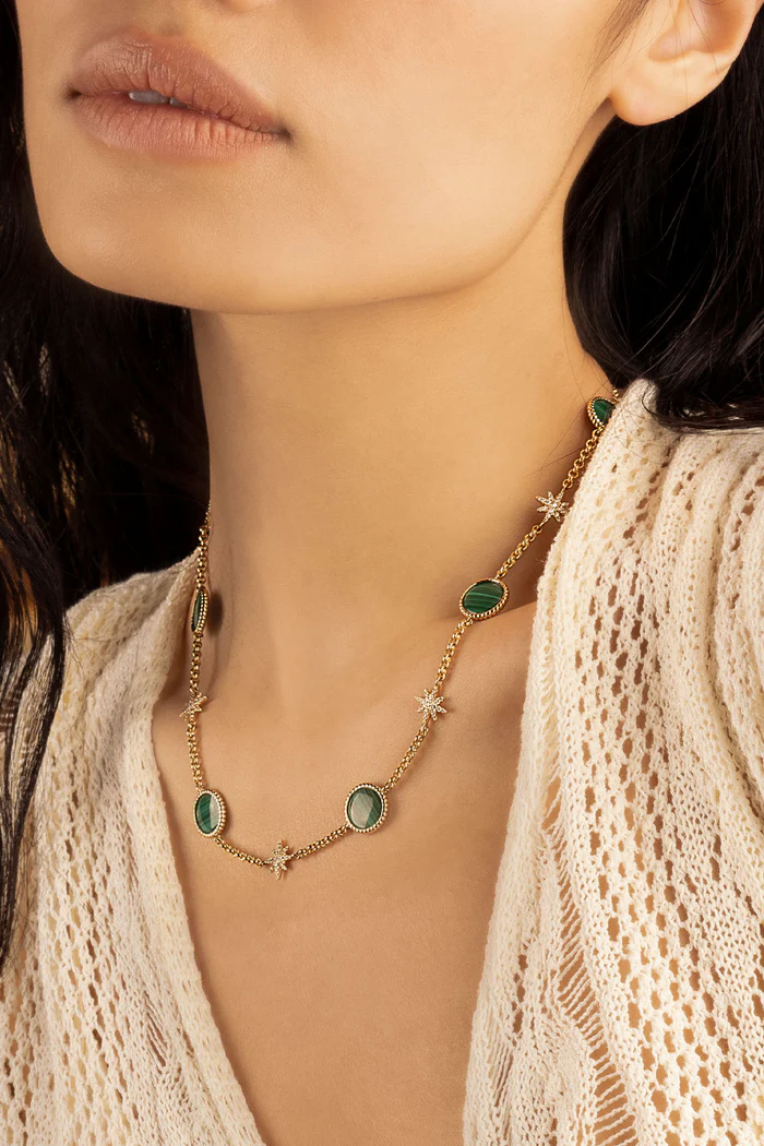 Choker Météorites in Malachite