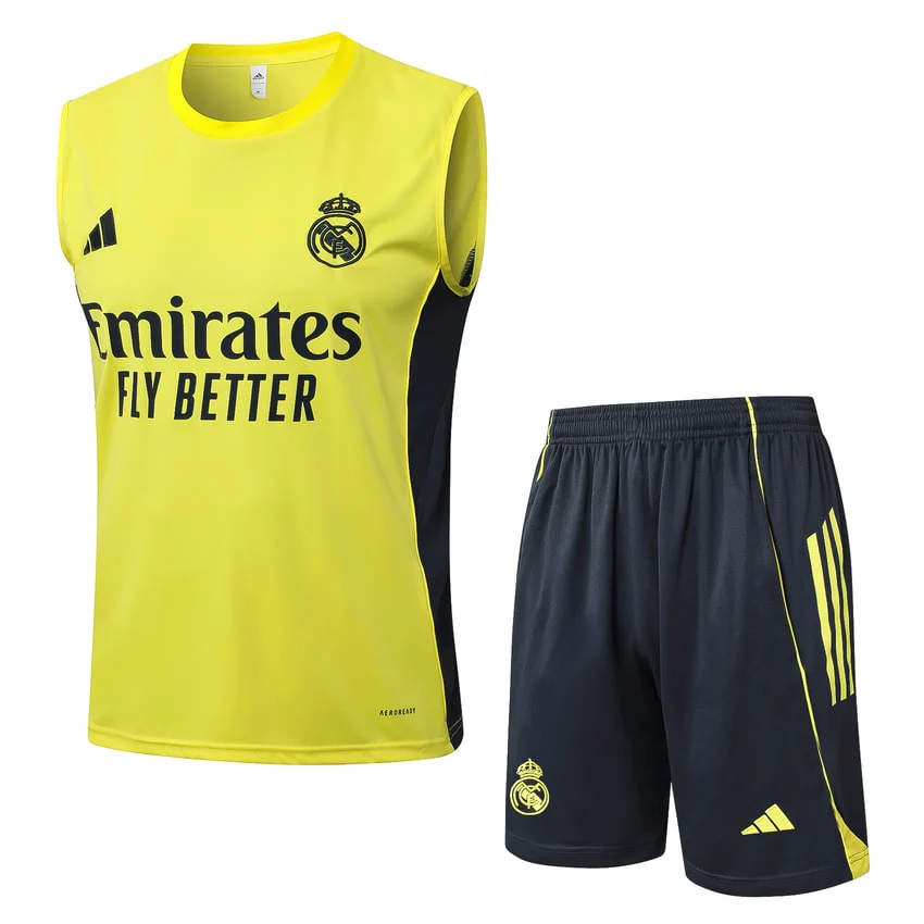 Real Madrid Tank Top Shorts Men 2025 2026 Yellow