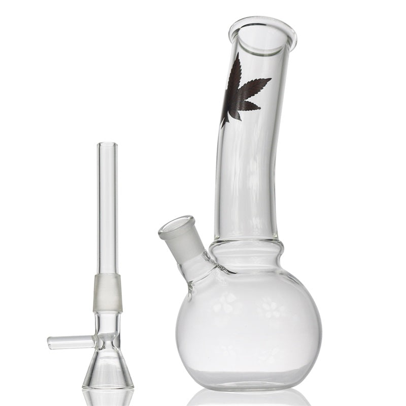 8 Marijuana Leaf Basic Glass Bong