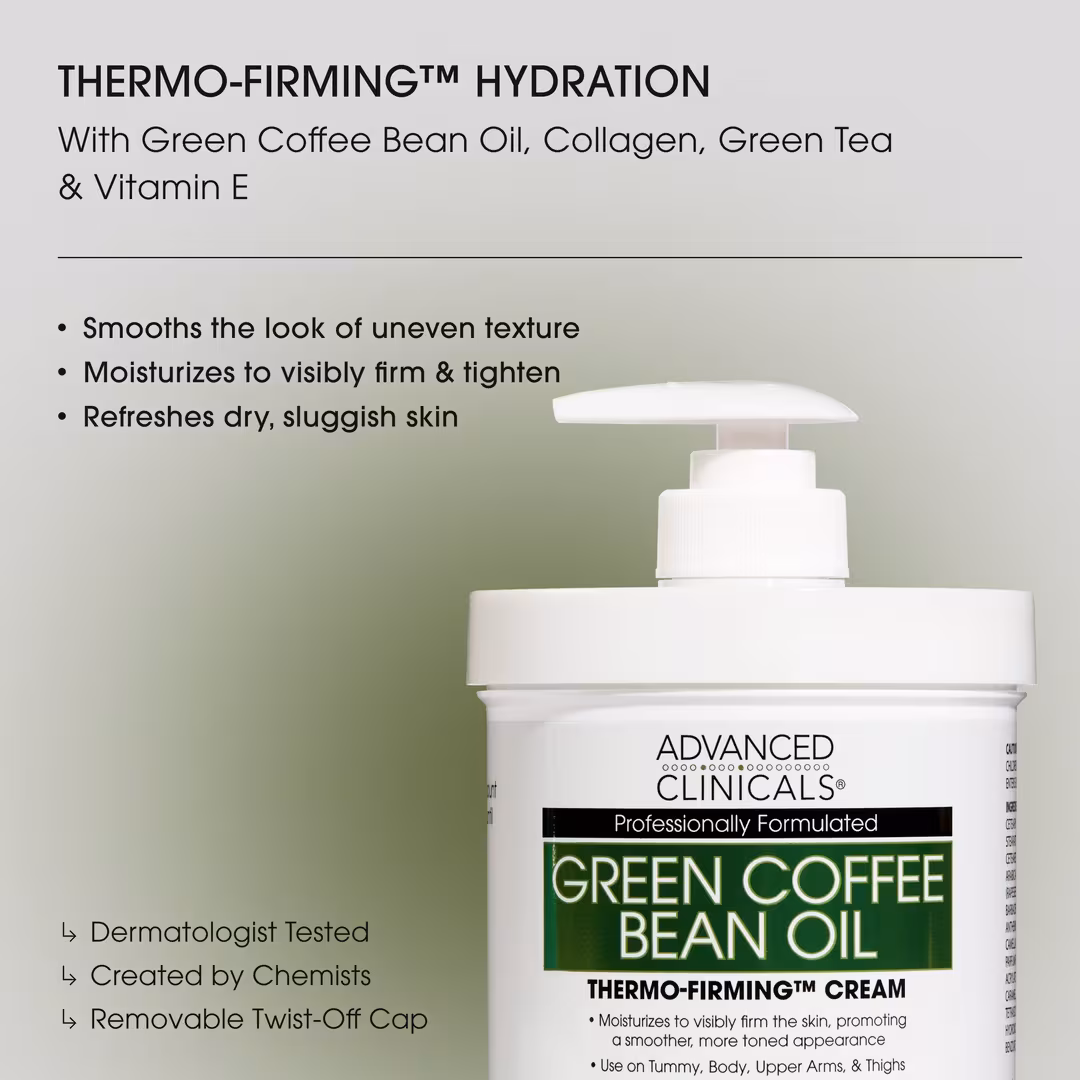 Advanced Clinicals  Green Coffee Bean Oil Thermo-Firming Body Cream
