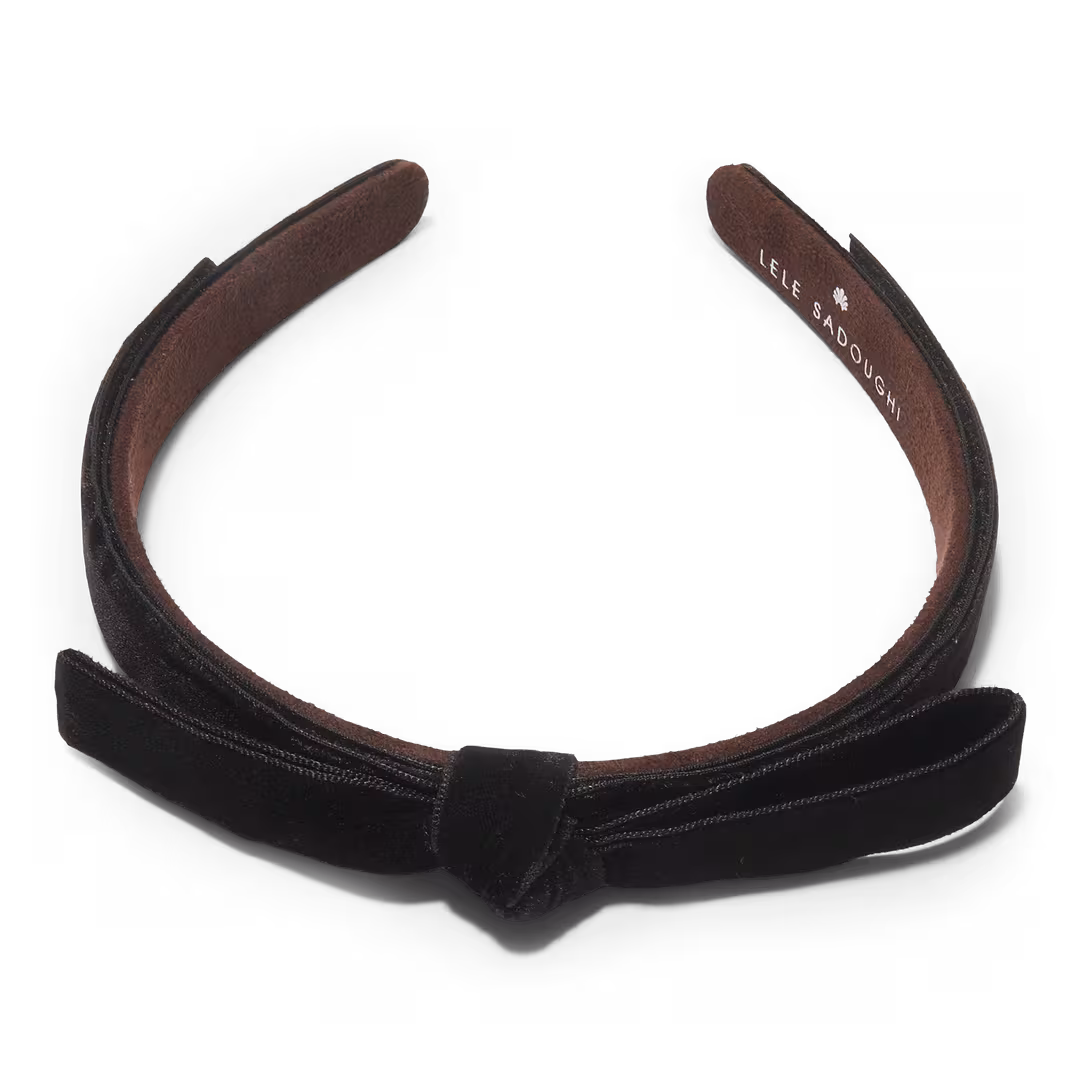 Lele Sadoughi  Jet Bardot Ribbon Slim Headband
