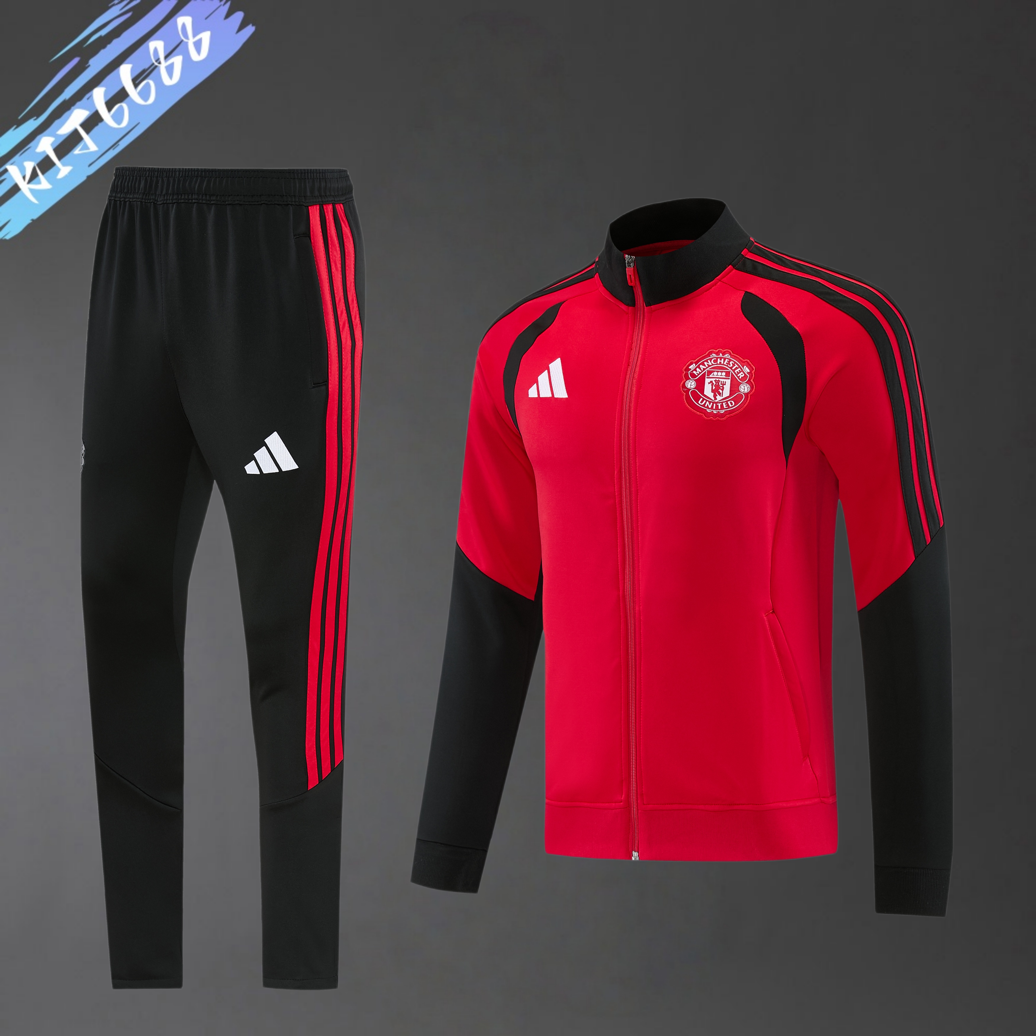 2026/2027 Manchester United Full Zipper Training Suit (Adult Set)