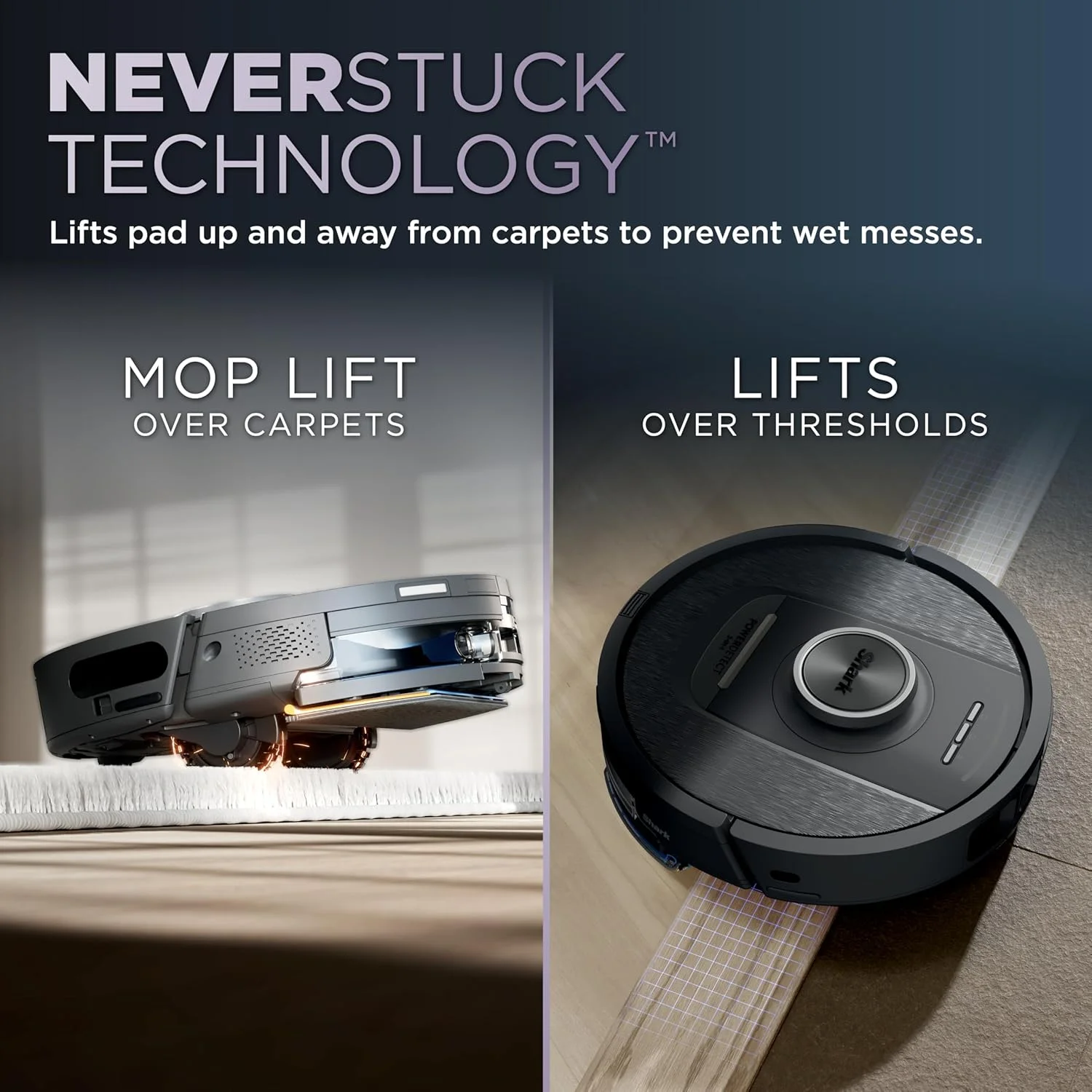 Shark PowerDetect? NeverTouch? Robot Vacuum and Mop, Self-Empty & Self-Refill, Bagless, 60-Day Debris Capacity HEPA Base, 30-Day Capacity Refill Tank, Pad Dry, RV2820YE