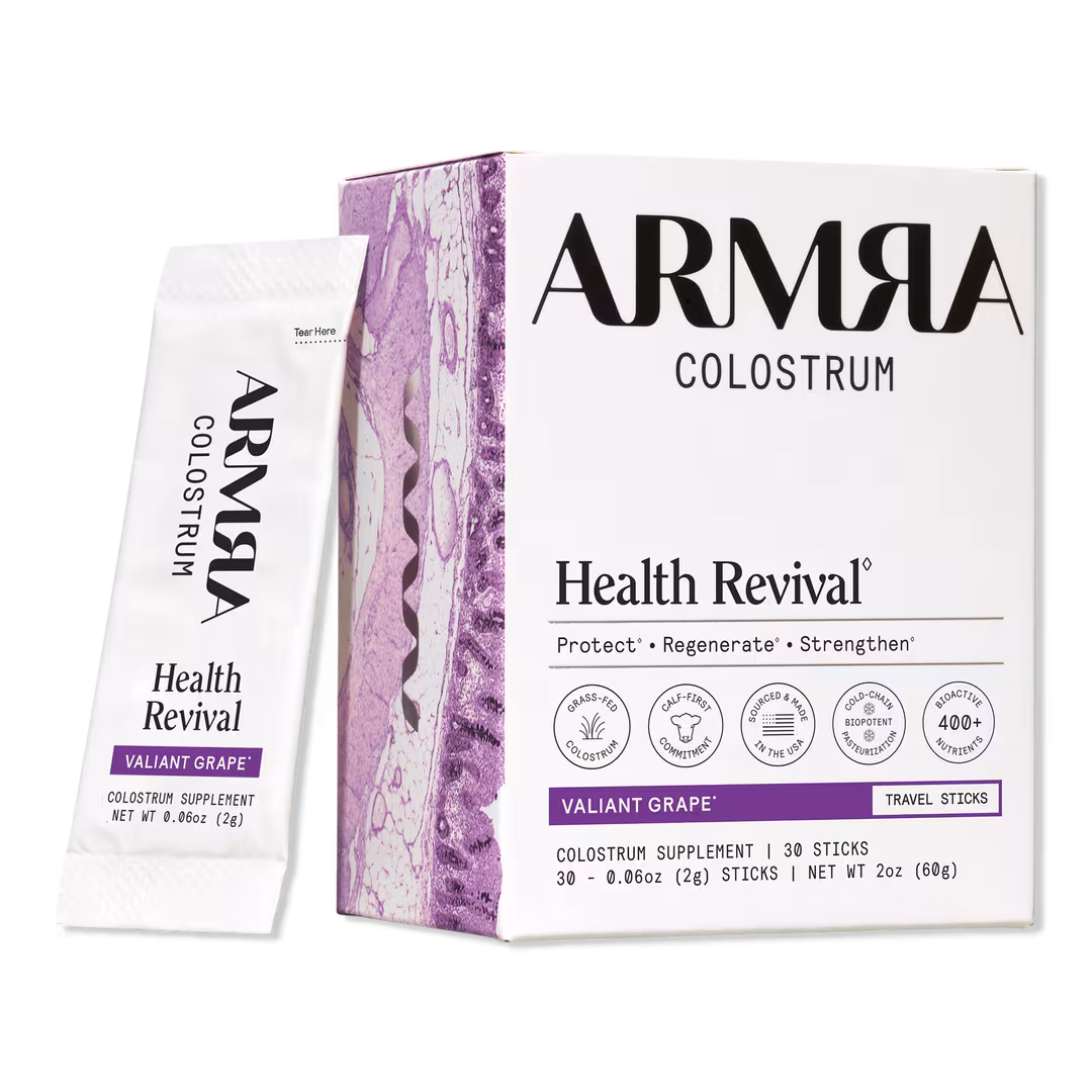 ARMRA Colostrum  Valiant Grape Health Revival Travel Sticks
