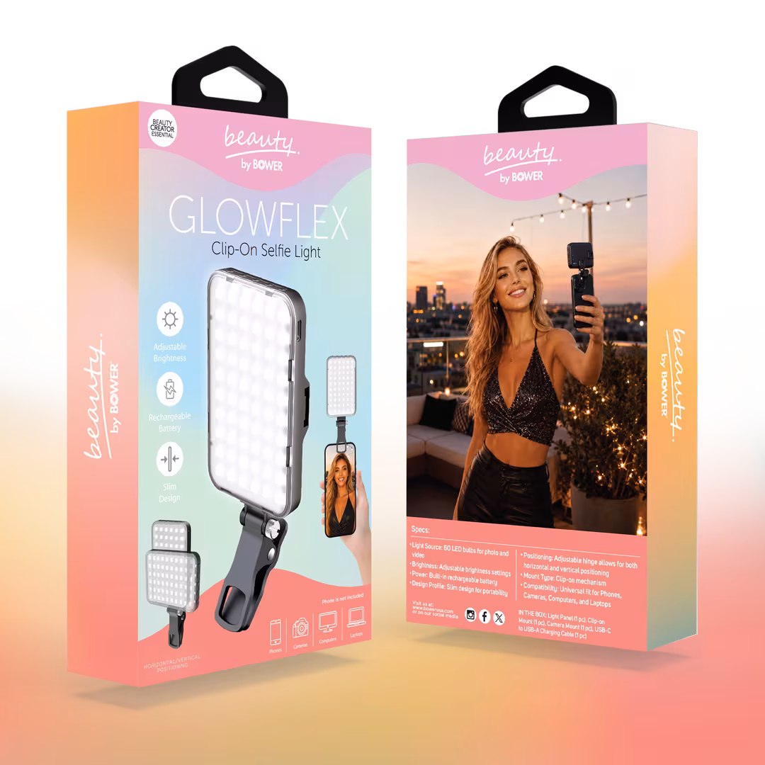 Beauty by Bower  GLOWFLEX Clip-On Selfie & Makeup Light