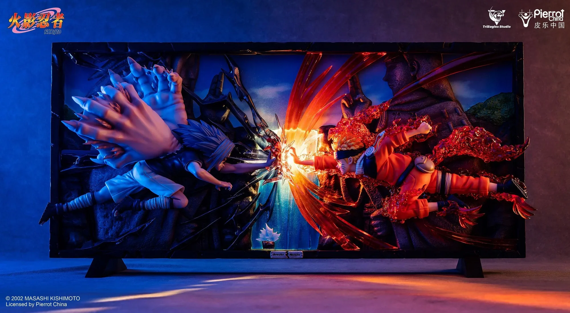 NARUTO- VS SASUKE AT THE VALLEY OF THE END MURAL STATUE  TRIEAGLES STUDIO