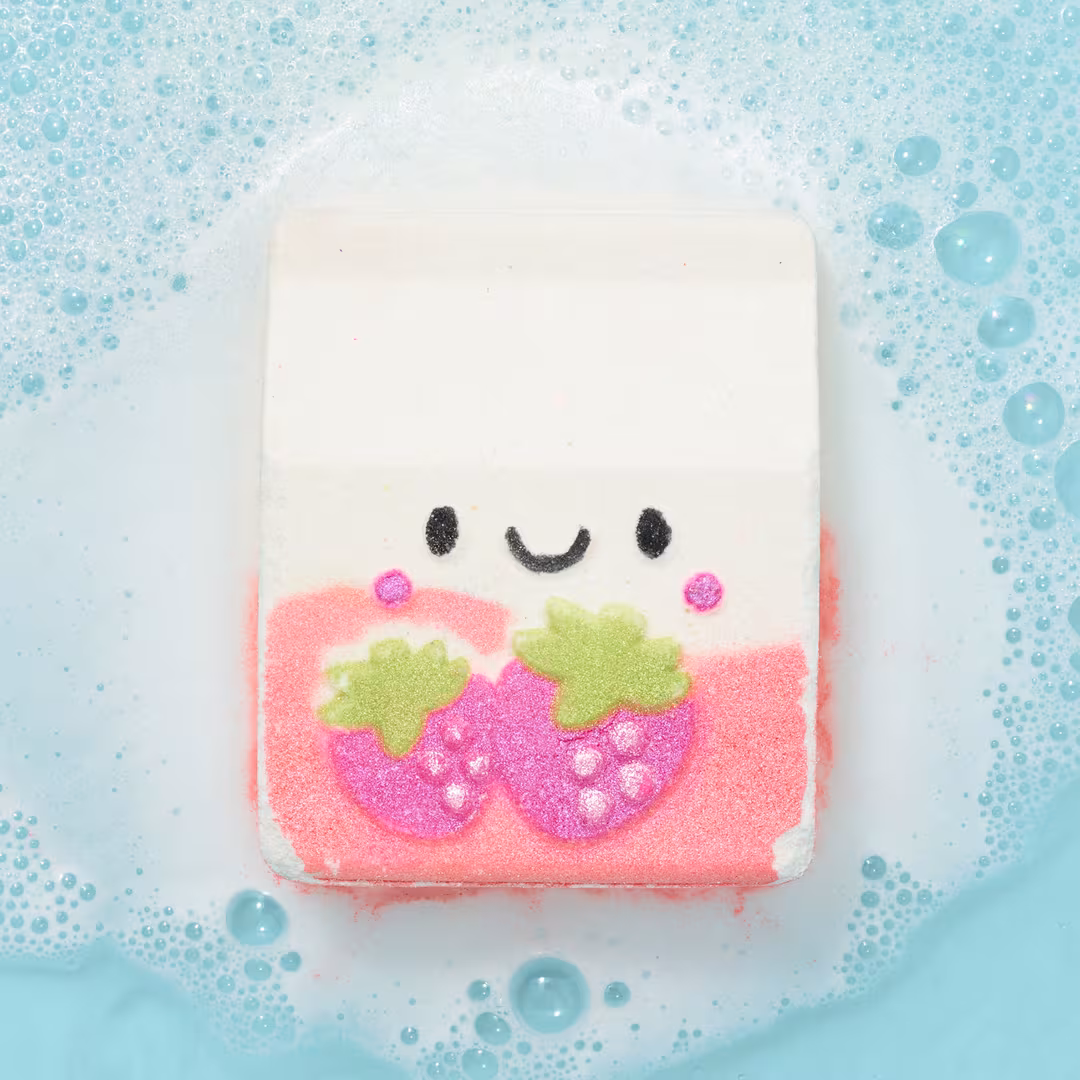 ULTA Beauty Collection  Strawberry Milk Carton Bath Bomb Fizzer