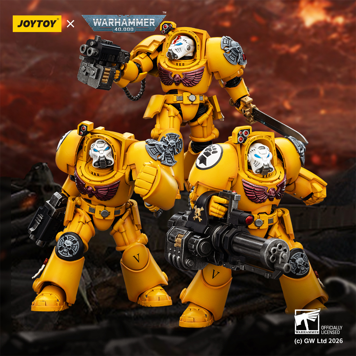 JOYTOY Warhammer 40k 1: 18 Imperial Fists Terminators - JOYTOY WORLD