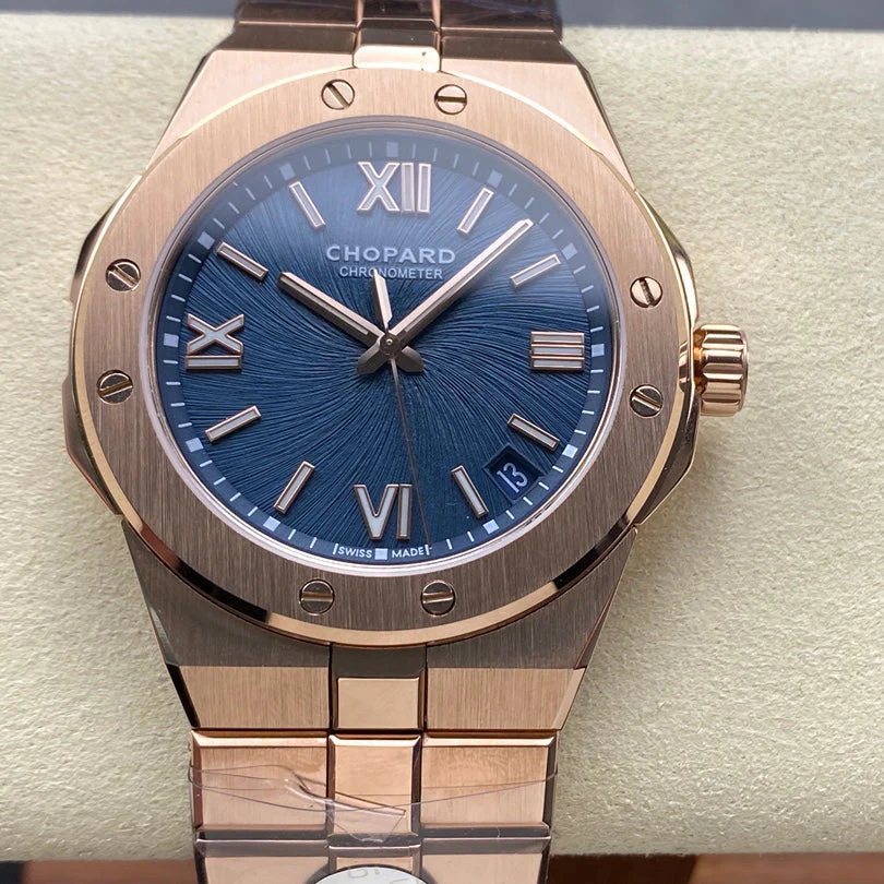 Chopard Watch Alpine Eagle 41mm Pink Gold Blue Dial