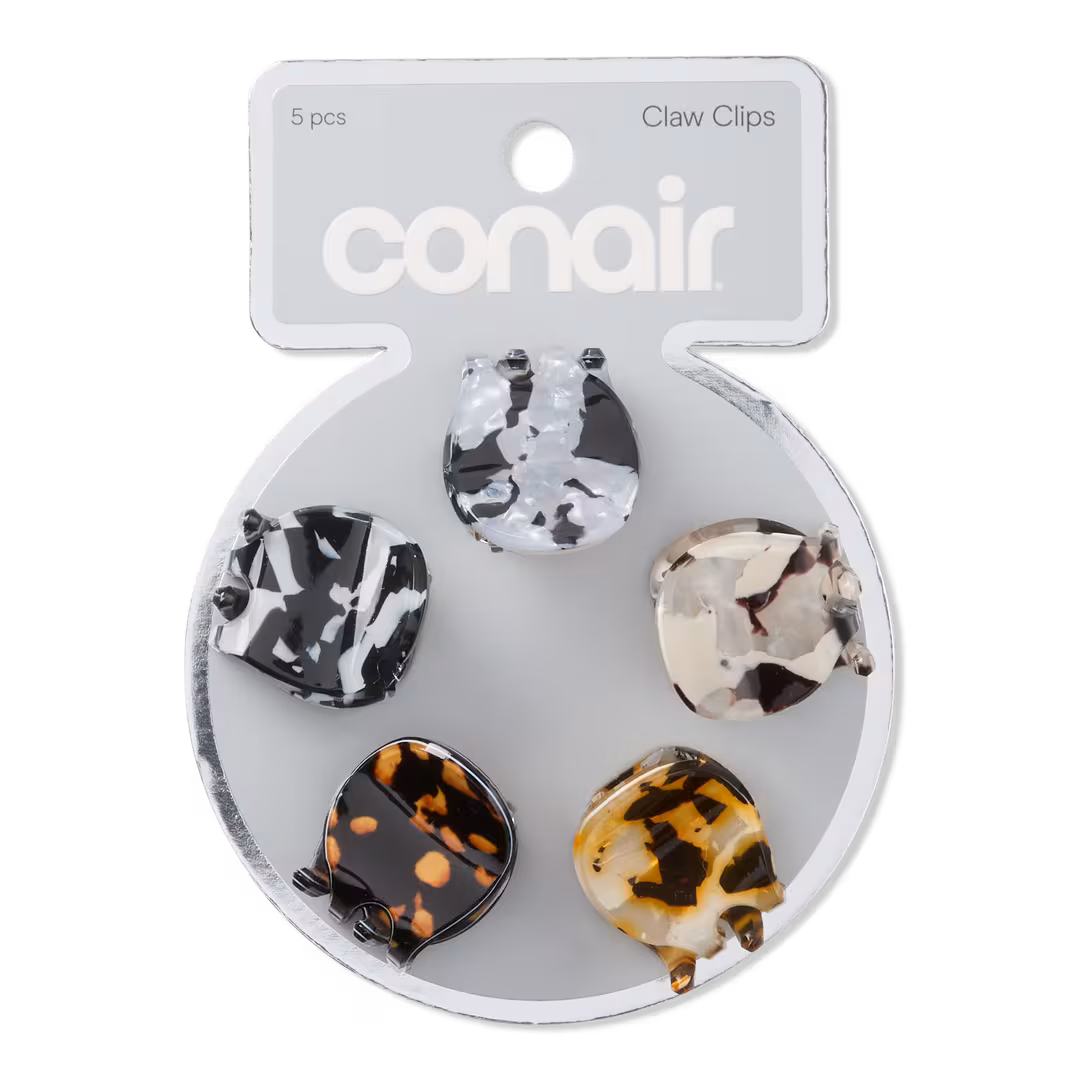 Conair Accessories  Mini Acrylic Claw Clips 5 pk