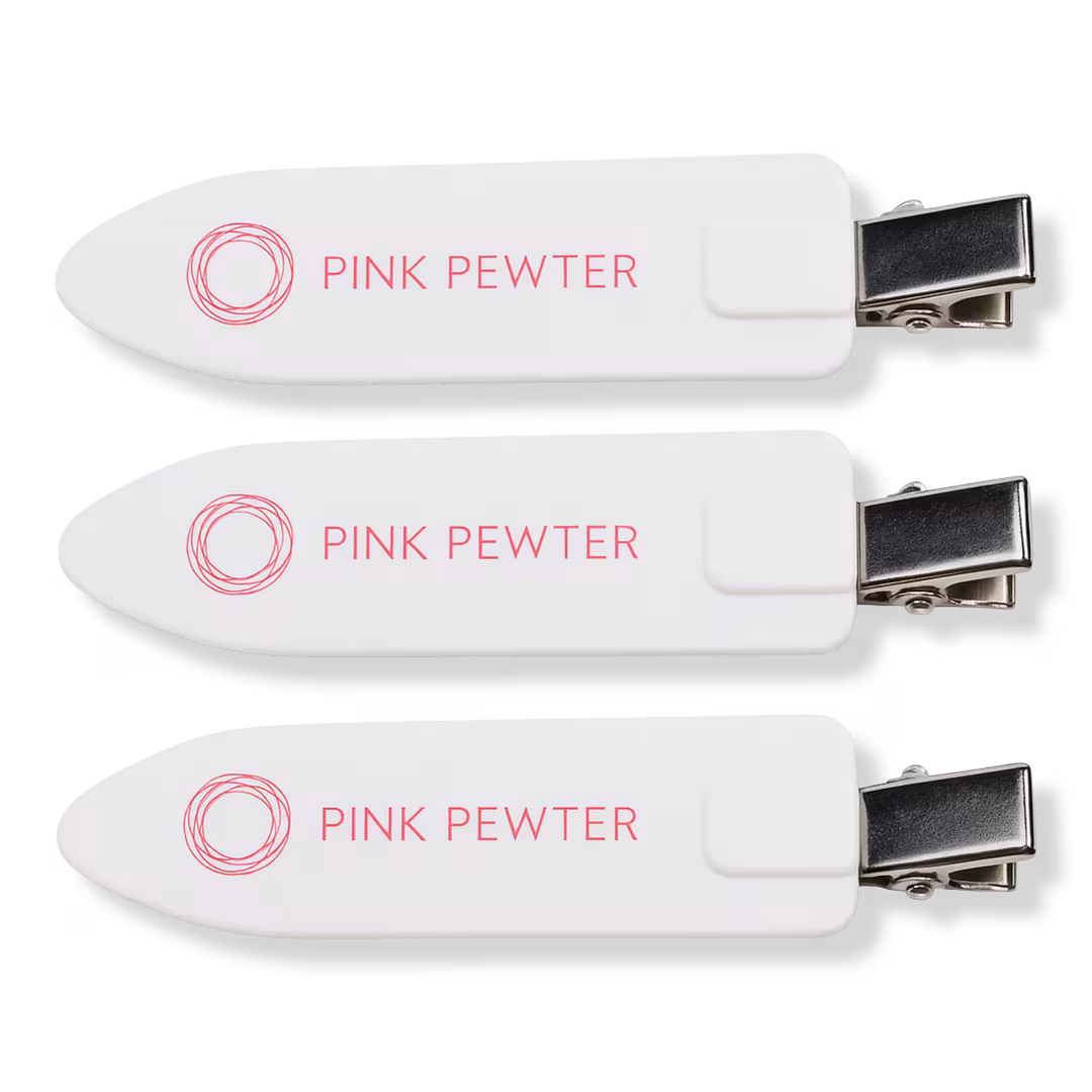 Pink Pewter  Oversized Creaseless Hair Styling and Sectioning Clips - 3pk